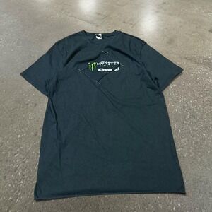 Kawasaki Monster Energy Shirt Mens Large Black Y2K Racing Motocross Tee
